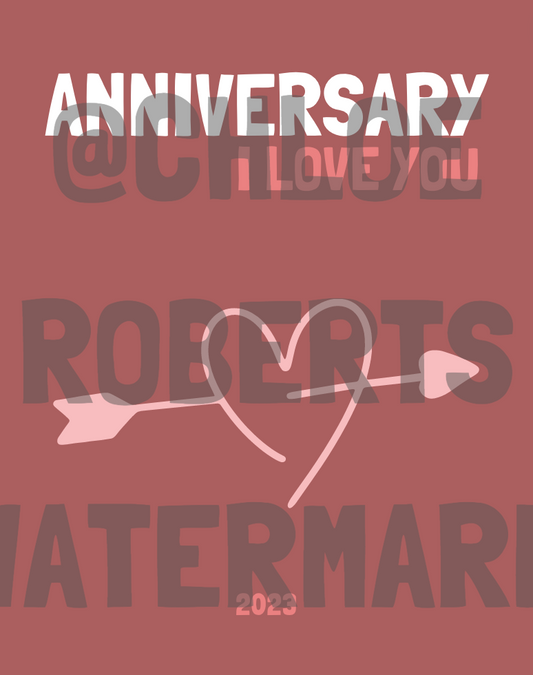 ANNIVERSARY PHOTO BOOK COVER TEMPLATE